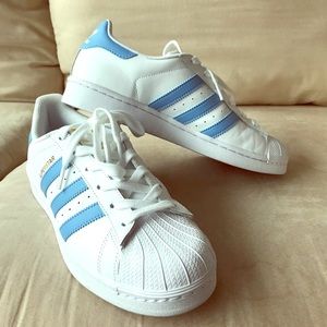 Adidas Superstar Light Blue (Size 7.5) - New